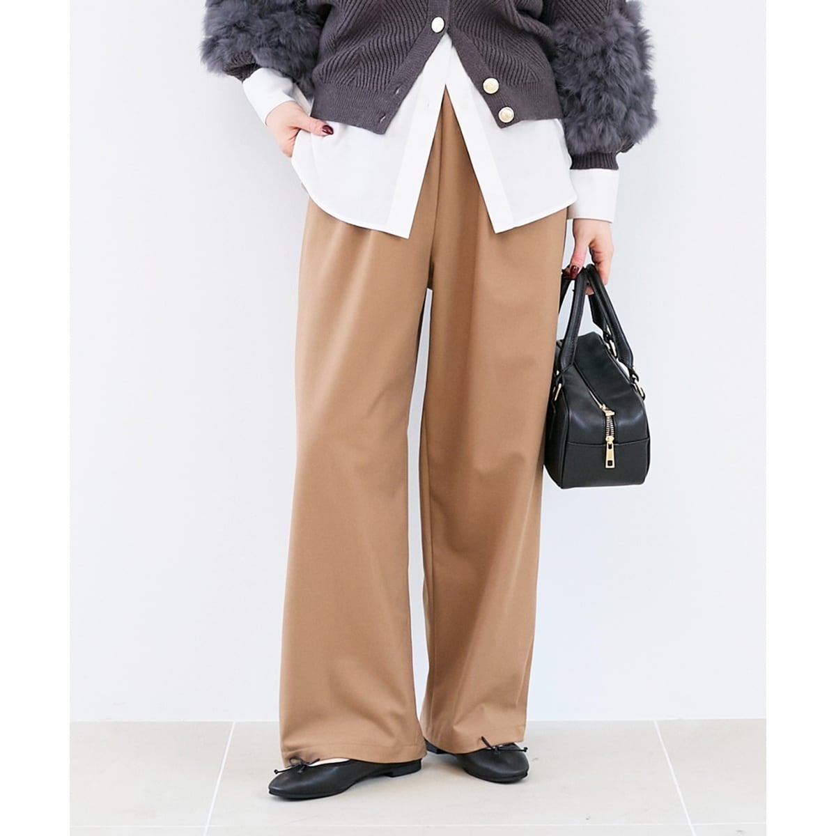 ボタニルプライム裏起毛タックパンツ | エカル(EKAL) | マルイウェブ