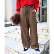 ストレッチ裏起毛イージーパンツ