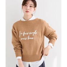 メッセージ刺繍プルオーバー