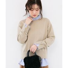 ルクールブラン(le.coeur blanc)のスリーブボタンクループルオーバー