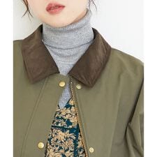 《手洗い可能》リブタートルネックニット