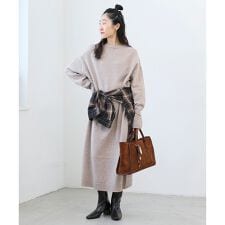 ルクールブラン(le.coeur blanc)の《WEB限定アイテム》ネックが選べるニットワンピース