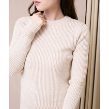 《WEB限定アイテム》アイレットクルーリブニット
