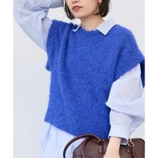 《WEB限定アイテム》ソフトシャギーニットベスト