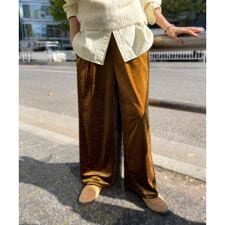 《WEB限定アイテム》グリッタードットベロアイージーパンツ