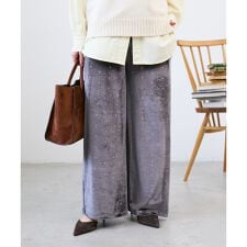 《WEB限定アイテム》グリッタードットベロアイージーパンツ