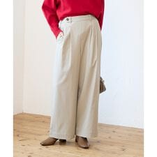 【吸湿/発熱】裏起毛ツータックパンツ