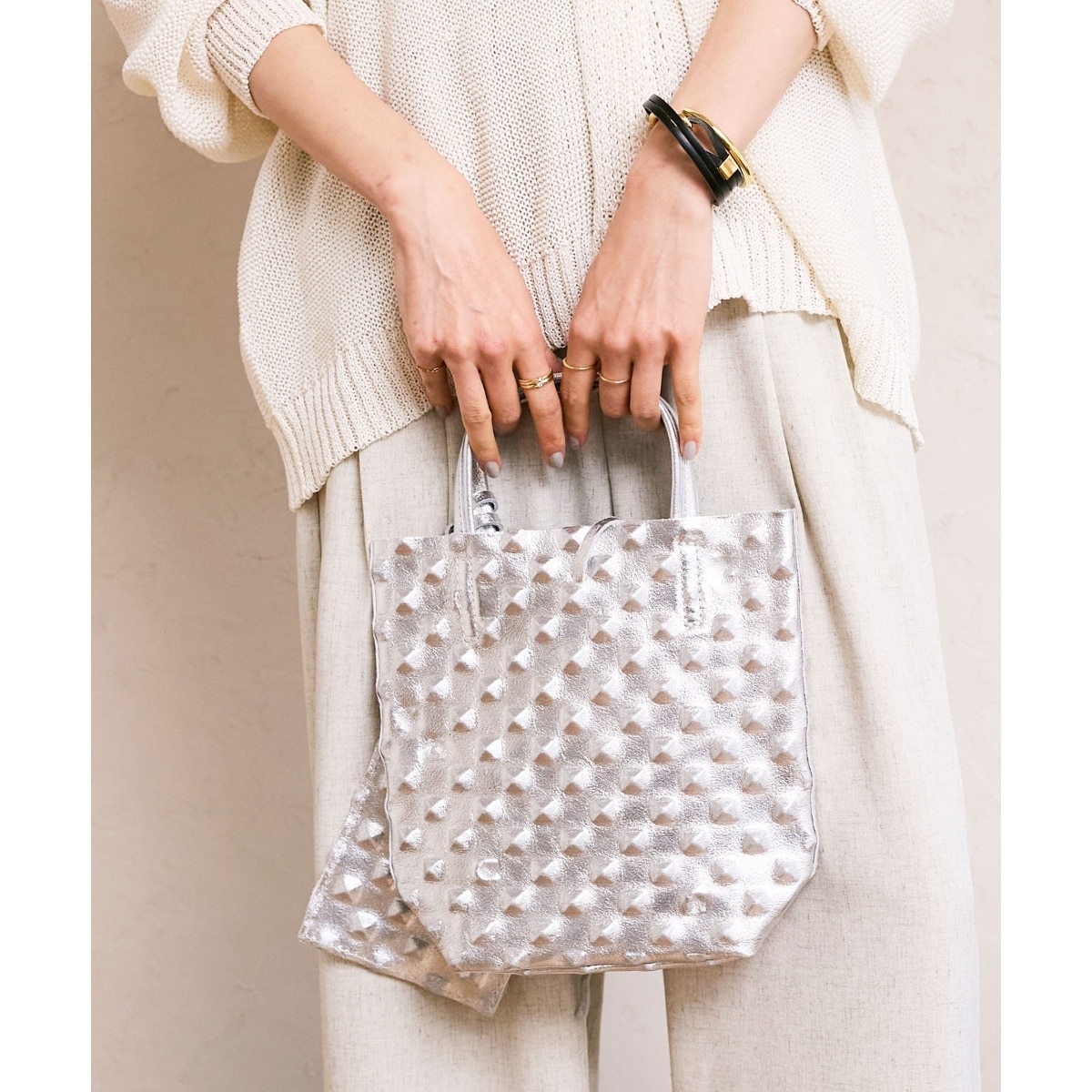 MILLELA FIRENZE メタリックミニトートバッグ | ルクールブラン(le