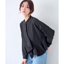 《WEB限定アイテム》アシメフリルブラウスブルゾン