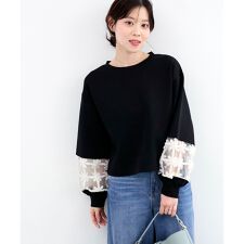 《WEB限定アイテム》袖レースダンボールスウェット