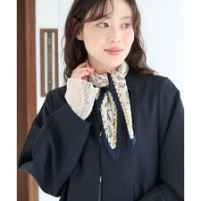《WEB限定アイテム》ビットプリントプリーツスカーフ