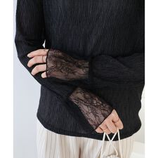 袖切替シアーワッシャープルオーバー