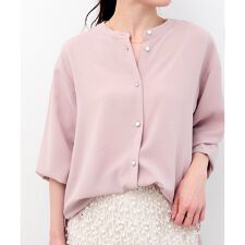 2WAYジョーゼットギャザースリーブブラウス