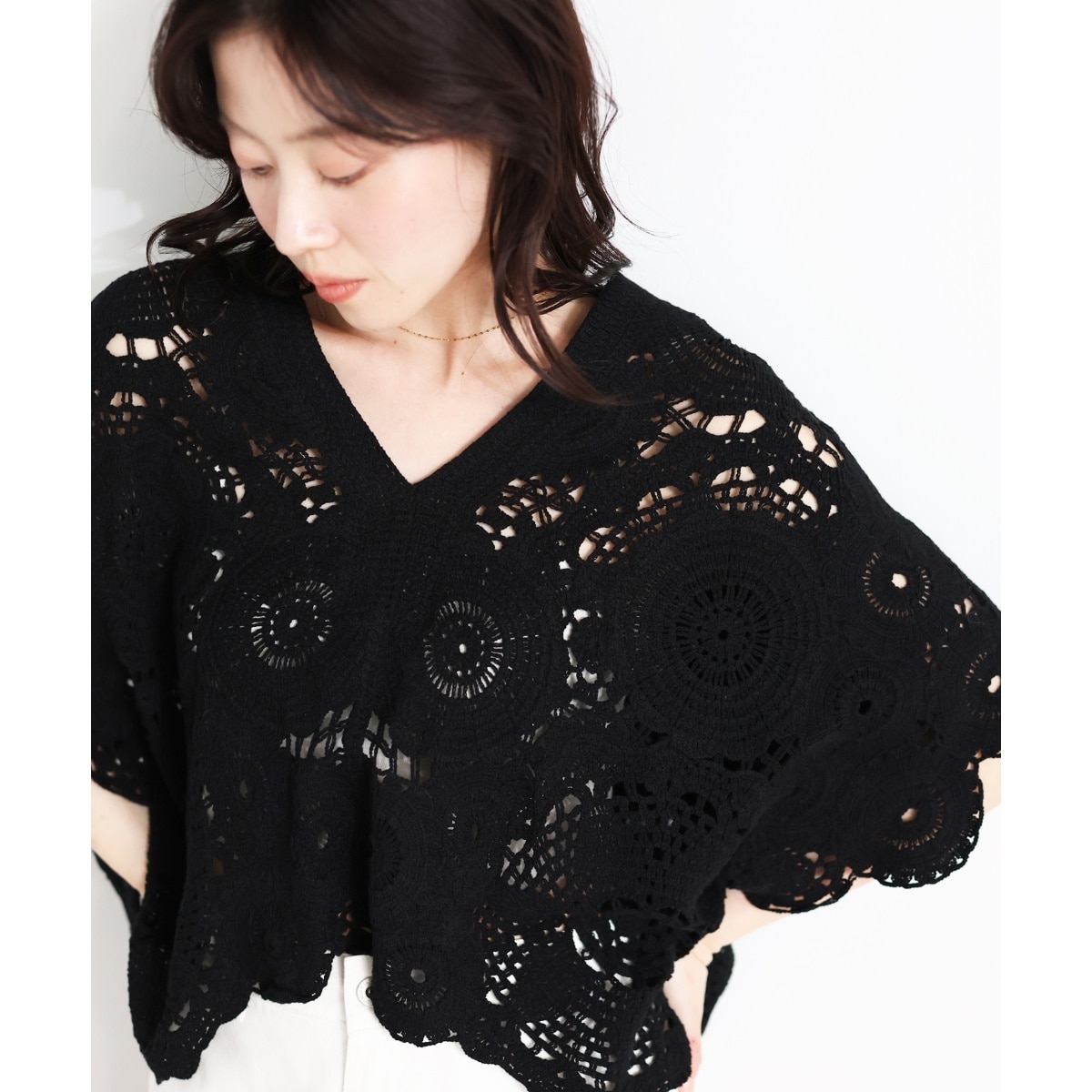 [�}���C]TORRAZZO DONNA�N���V�F���[�X�u���E�X/���N�[���u�����ile.coeur blanc�j �u���b�N