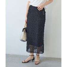 シアー刺繍ナロースカート