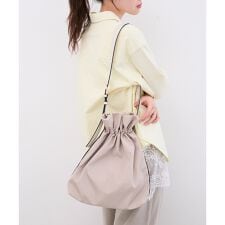 【軽量素材】2WAY巾着ショルダー