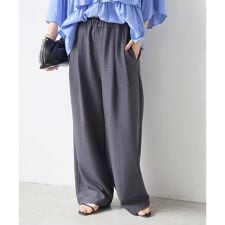 麻混メランジツータックパンツ