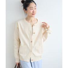 《WEB限定アイテム》ウォッシャブルクルーネックカーディガン