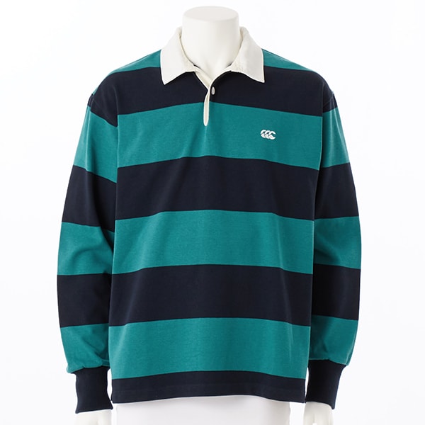 【美品】CANTERBURY／カンタベリー／4インチストライプラグビージャージ カンタベリー】4インチストライプラグビージャージ（ユニ