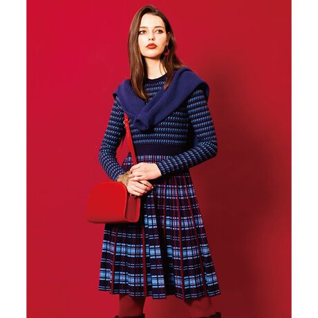 Derhy ジオメ チェックニットワンピース ジェットセットインポートソロプラス Jetsetimportsolo Plus ファッション通販 マルイウェブチャネル To607 190 67 01
