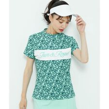 ジュン＆ロぺ(JUN&ROPE')の【UV】【接触冷感】【防透】モノグラム柄半袖モックネックプルオーバー