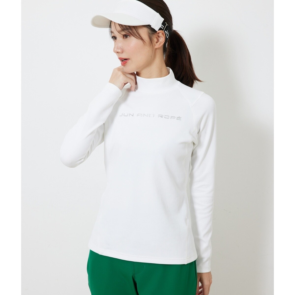 ジュンアンドロペ ハイウエスト切替ノースリーブワンピース