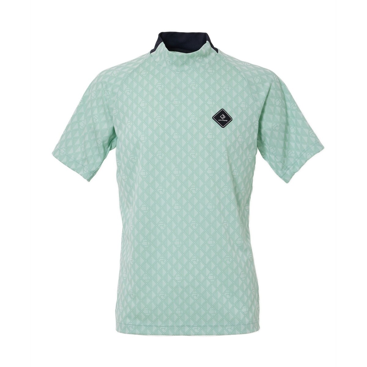 JUN&ROPE ジュンロペ バイカラーモックネック半袖プルオーバー M