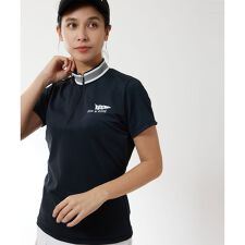 【UV】【接触冷感】モックネックバックプリント半袖プルオーバー