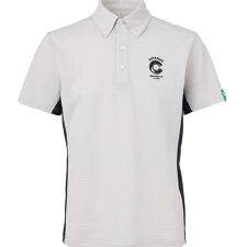 サッカーストライプ半袖ボタンダウンシャツ