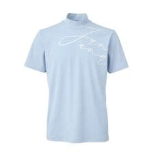 【UV】【吸水速乾】ロゴグラフィック半袖モックネックシャツ