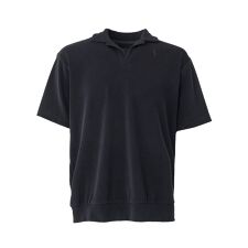 【NOIR】マイクロパイル半袖スキッパーシャツ