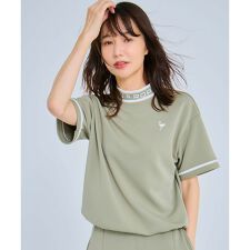 【セットアップ対応】ダンボールニット5分袖配色プルオーバー