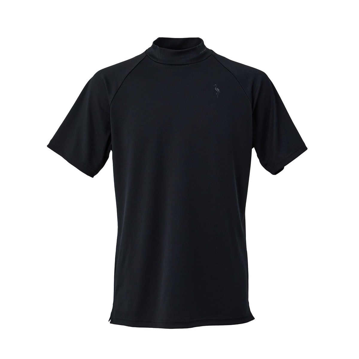 UV】【吸水速乾】ストレッチメッシュ衿ライン半袖モックネックシャツ