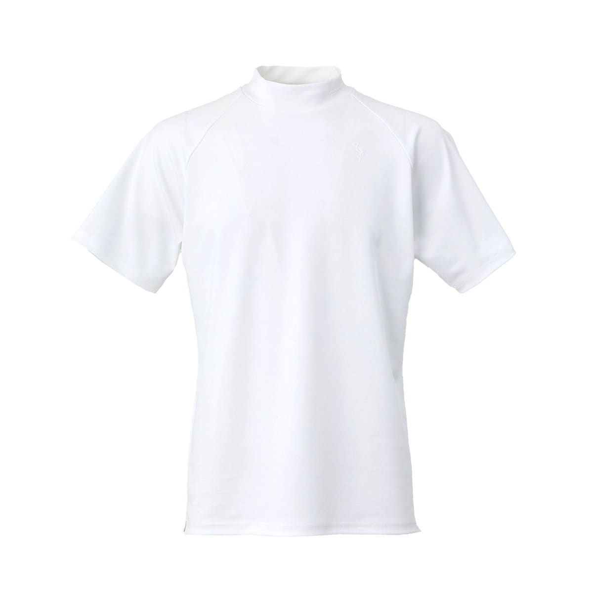 UV】【吸水速乾】ストレッチメッシュ衿ライン半袖モックネックシャツ