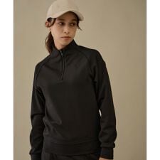 【NOIR】【セットアップ対応】ハーフジップ長袖スタンドプルオーバー
