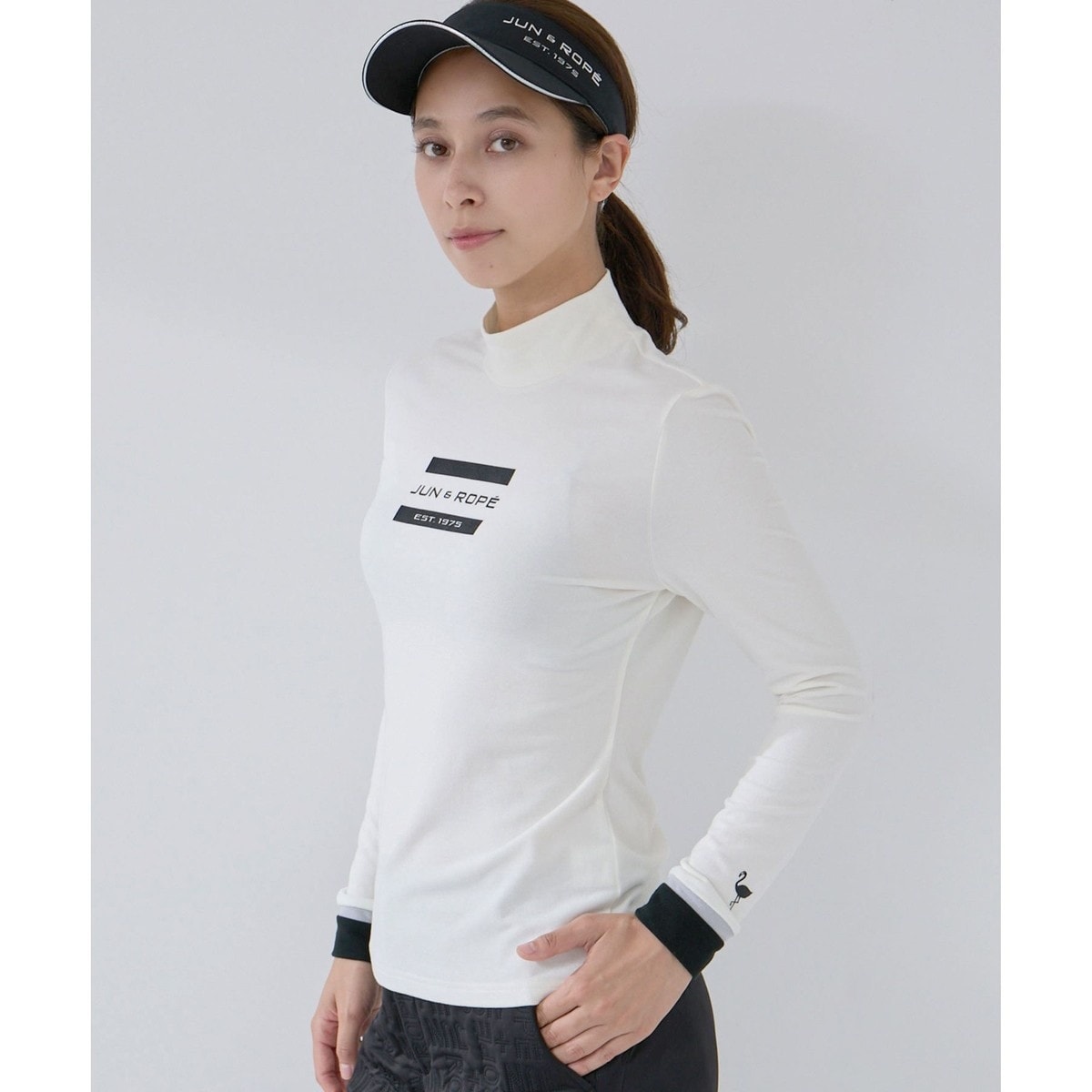 ジュン＆ロぺ（JUN&ROPE’）/フロントロゴ長袖モックプルオーバー/保温・吸湿発熱 フロントロゴ長袖モックプルオーバー/保温・吸湿発熱 | ジュン＆ロぺ