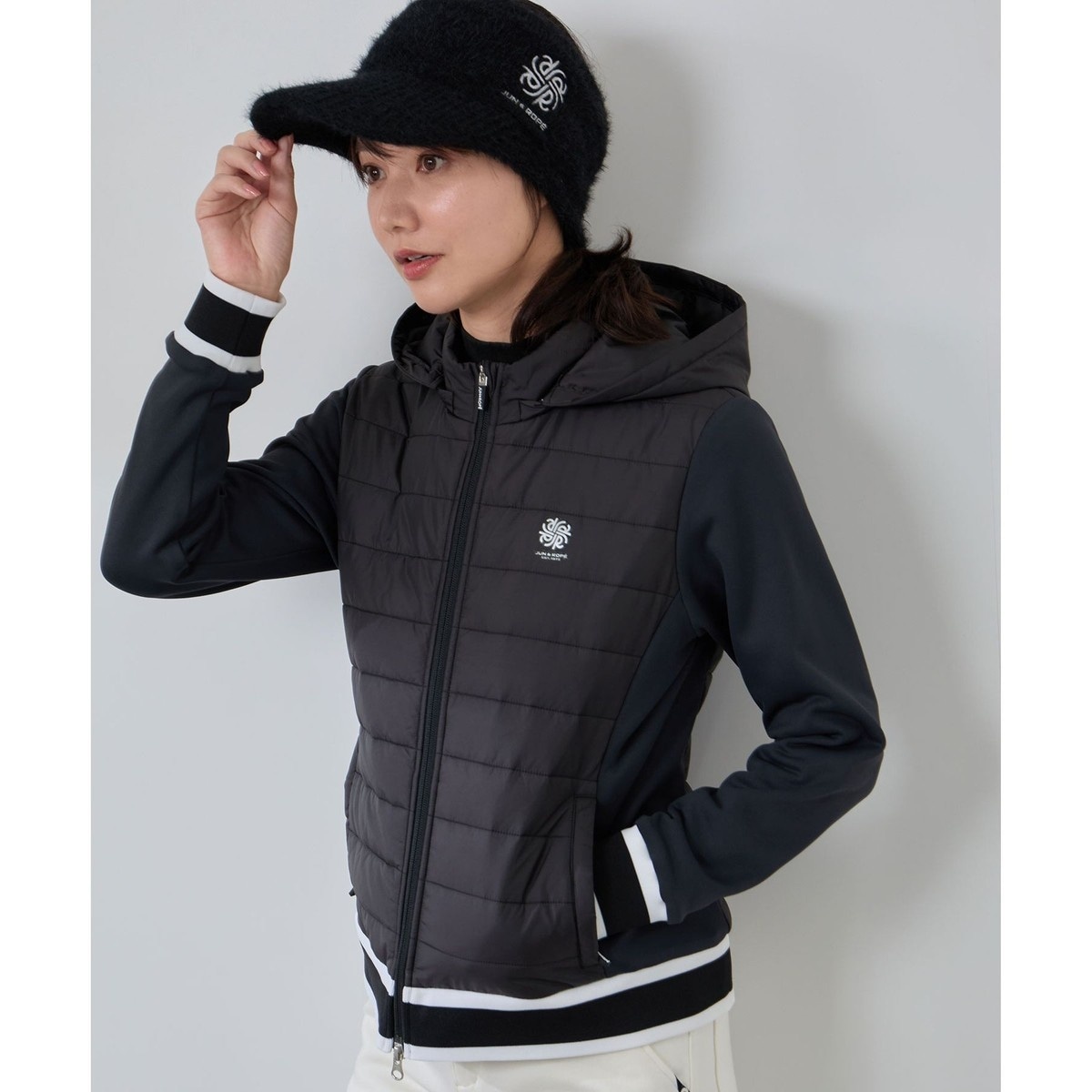 【Spick & Span】撥水フーデッドハーフダウンコート　サイズ36 撥水フーデッドダウンハーフコート（ダウンジャケット）｜Spick and