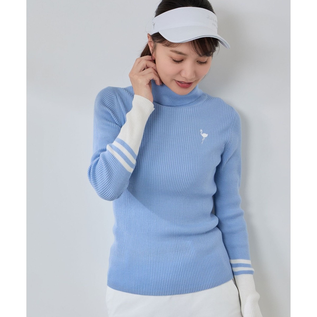 バイカラー切替タートルネックリブニット バイカラー切替リブタートルニット | ジュン＆ロぺ(JUN&ROPE