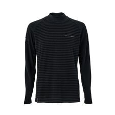 ボーダーミックスハイネック長袖シャツ/保温・吸湿発熱