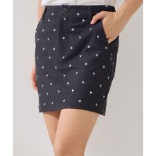 小紋総柄プリントAラインスカート/UV・接触冷感