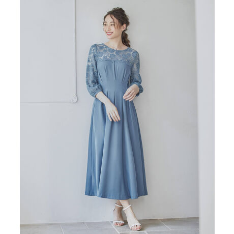 レース切り替えワンピースドレス パーティードレス ドレススター Dress Star Dsz0001 ファッション通販 マルイウェブチャネル