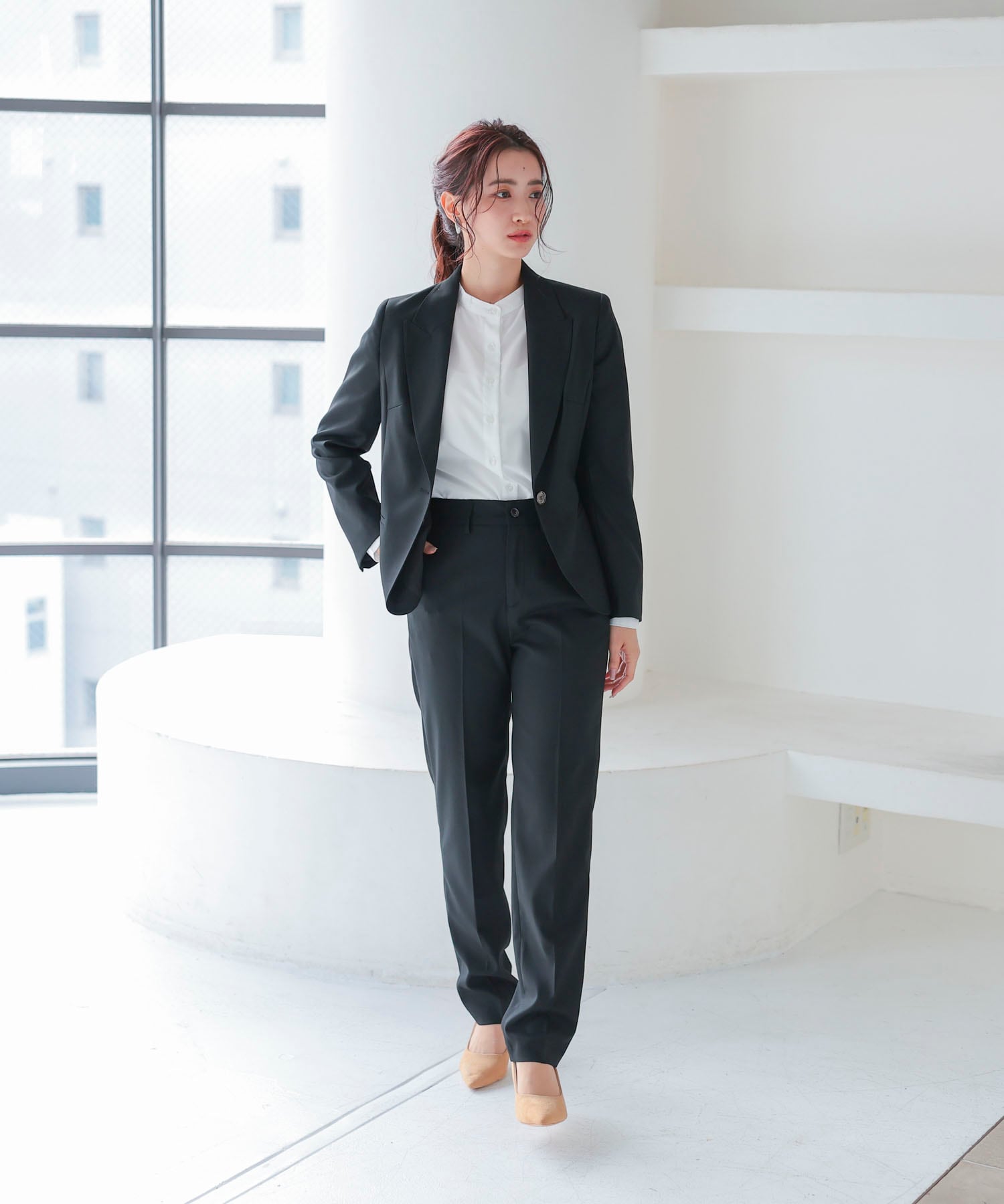 スーツ 3点セット スカート パンツ 黒 マルイ｜レディース