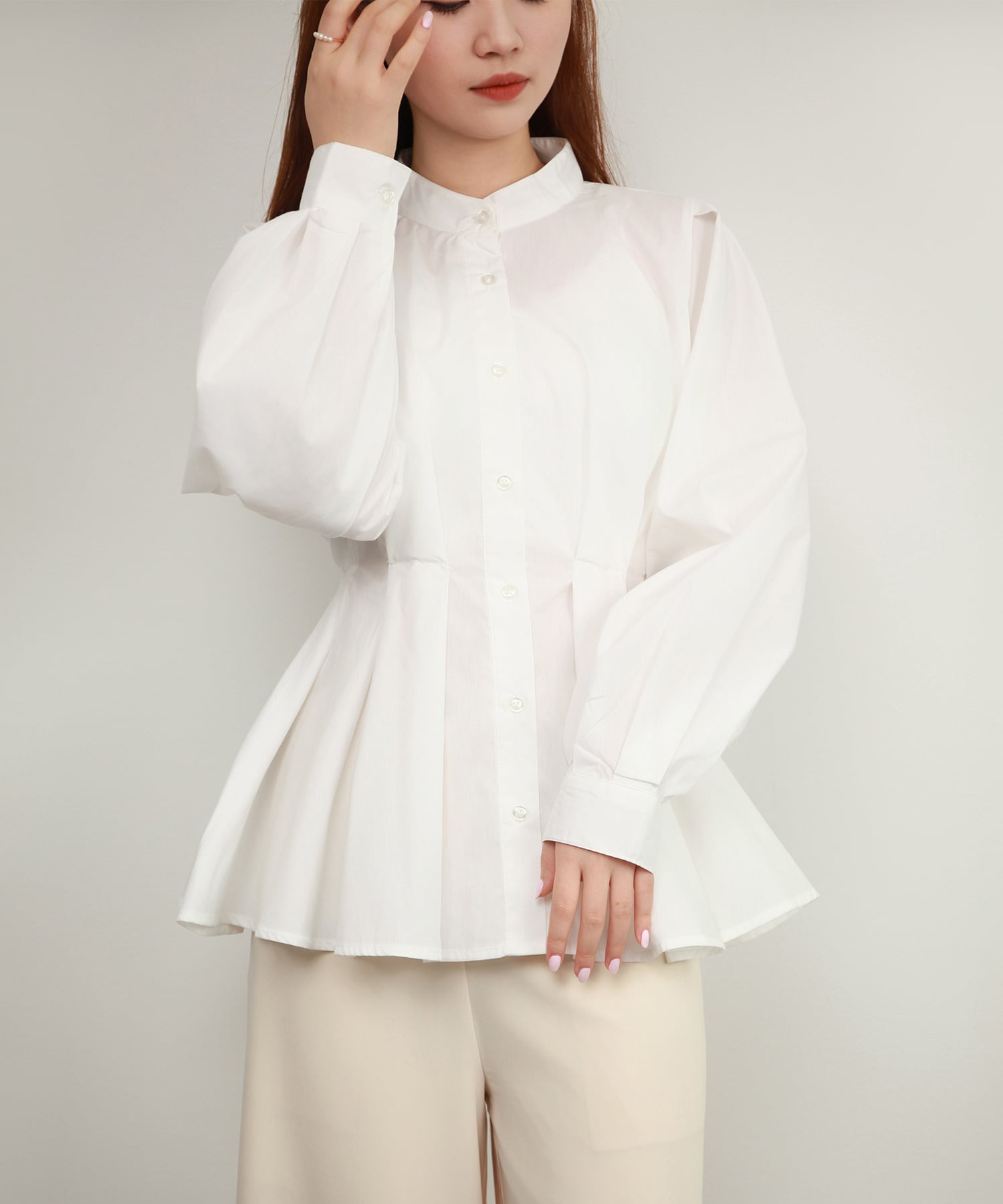 SAVE THE QUEEN イタリア製 異素材切り替え 長袖シャツ ブラウス dsy0086.jpg?basethum=225