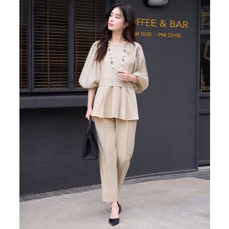 [^:CY88669]v[c̃yvƃo[炵_̃yvVGbg̃ZbgAbvpchXّfނŐ؂ւyvgbvXƂꂢ߃VGbg̃NbvhpcZbgɂȂp[eB[ZbgAbvłB_炩ȃ{[ƃv[c̃yvfUC炵_Ip[eB[łȂgItBXJWAƂĂ􂷂邫Ɗ̂fUCłBSilhouettenCEGXgʒutAɍLyvuEXƃRpNgȃe[p[hpĉꂢ߃VGbgłBقǂ悭LAC̃yvVGbgŋCɂȂEGXgJo[܂BPleats peplumyvɍLtA͑傫߂̃v[cdlBŝ闧̃fUCŁAꖇłȂꊴob`łBVolume sleeve͂ӂ{[Ղ̃o[X[uBuEXdlɂȂJtXtB炵_炩ȂƊfUCłBEasy pantsrƌẴׂ݂NbvhpcBobNEGXgɃS炢A̒ߕtȂSnXgXt[BTCh|PbgtŃnJ`ȂǏ̎^т֗łB   STCY: oXg/98cm /34cm /54cm EGXg/pc66-76cm qbv/102cm /gbvX64 pc96cm    MTCY: oXg/102cm /35cm /55cm EGXg/pc70-80cm qbv/106cm /gbvX65 pc97cm    LTCY: oXg/106cm /36cm /56cm EGXg/pc74-84cm qbv/110cm /gbvX66 pc98cm    XLTCY: oXg/110cm /37cm /57cm EGXg/pc78-88cm qbv/114cm /gbvX67 pc99cm    XXLTCY: oXg/114cm /38cm /58cm EGXg/pc82-92cm qbv/118cm /gbvX68 pc100cm  