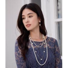パーティーアクセ ネックレス パーティー パール 結婚式 二次会