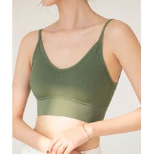 セゾン ド パピヨン(SAISON DE PAPILLON)のリブ編みミディ丈ブラトップ