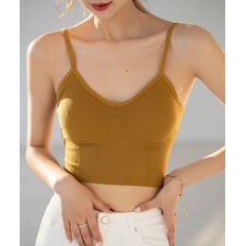 セゾン ド パピヨン(SAISON DE PAPILLON)のミディ丈Uネックブラトップ