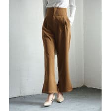 バックゴムハイウエストストレートパンツ