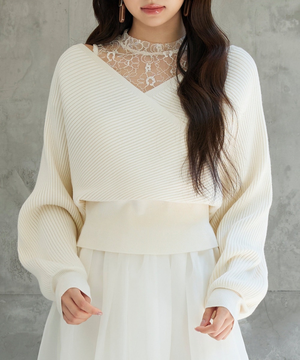 スクエアネックニットプルオーバー | セゾン ド パピヨン(SAISON DE