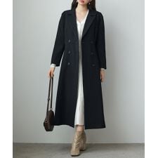 セゾン ド パピヨン(SAISON DE PAPILLON)のテーラードダブルブレストロングトレンチコート